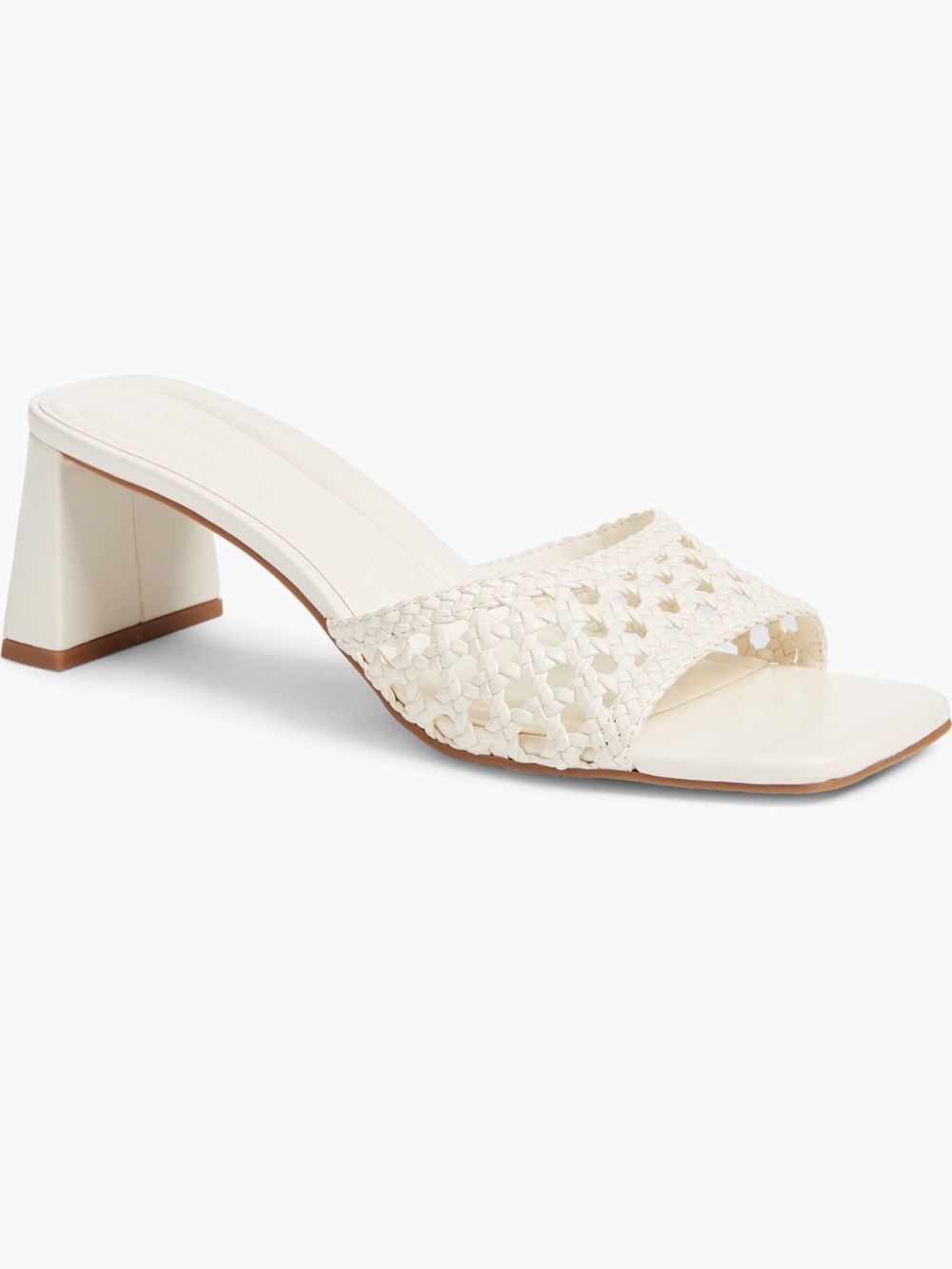 Woven Slide Heel in Cream women’s size 8.5